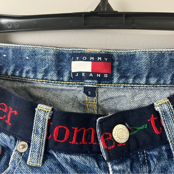 Tommy Hilfiger Vintage 90s Underwear Logo Waistband Flare Jean Size 5 - Picture 5 of 8
